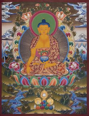 Shakyamuni Buddha Thangka | Gautama Buddha | Tibetan Buddhism Painting | Peace and Harmony